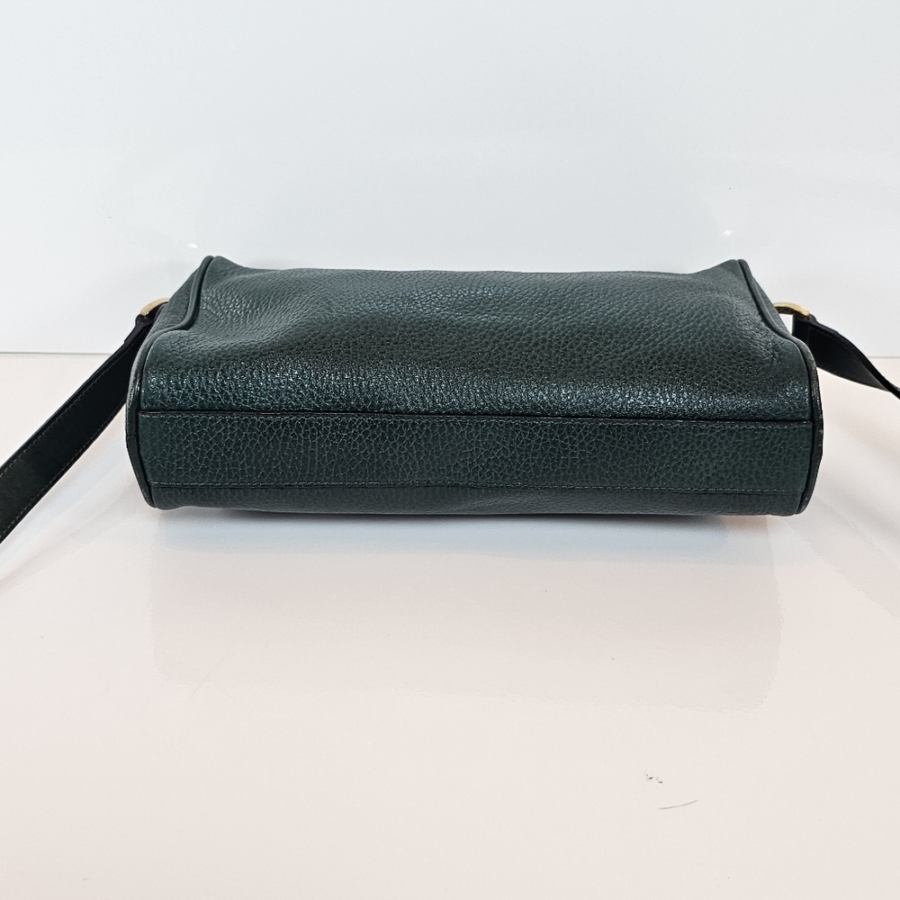 Mark Cross Vintage Green Leather Shoulder Handbag Made in Italy - Picture 6 of 12